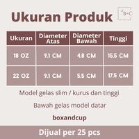 Gambar Gelas Slim Datar Plastik HOK Tip Top S Cup PP Bening Tutup 18 oz 22 oz - HOK Slim 22 oz, Gelas+Cem.Ulir dari Box and Cup undefined 5 Tokopedia