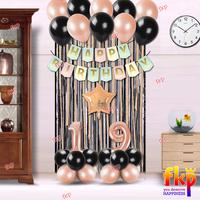 Gambar Set Paket Dekorasi Ulang Tahun / Happy Birthday Simple - SL HiMu - Putih dari FKP Store undefined 3 Tokopedia