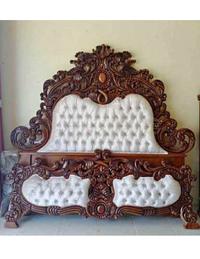 Gambar dipang ranjang bale tempat tidur luxury mewah sultan kayu jati solid - warna kayu dari Indahjatimeubel undefined 2 Tokopedia
