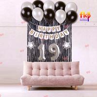 Gambar Set Paket Dekorasi Ulang Tahun / Happy Birthday Simple - SL HiMu - Putih dari FKP Store undefined 4 Tokopedia