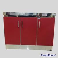 Gambar Ready meja dapur royal 3 pintu kitchen set stainless lemari dapur R 4 - Putih, L dari TEFLON STORE BALI undefined 1 Tokopedia