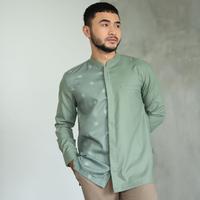 Gambar Baju Koko Kurta Muslim Lengan Panjang Motif Batik Original Saviq - Hitam, M dari hayyin moslem wear undefined 5 Tokopedia