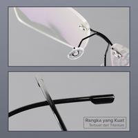 Gambar Frame Kacamata Frameless Ultra Light Rimless Titanium dari LAPERFORMANCE undefined 2 Tokopedia