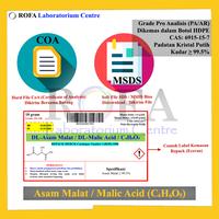 Gambar Asam Malat / Malic Acid / C4H6O5 Pro Analisis Eceran 1 Gram dari ROFA Laboratorium Centre undefined 5 Tokopedia