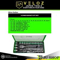 Gambar VELOZ kunci SOCK SET 25 PCS (8-32MM) 1/2" 6PT hand sock sok box besi - (BESI) 25PCS dari Ju shop undefined 1 Tokopedia