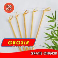 Gambar Tusukan Buah Cocktail Sekali Pakai | Tusuk Bambu Simpul Pita Kuning Kering - 8 dari Qistos Bamboo undefined 1 Tokopedia