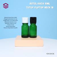 Gambar Botol kaca 10ml hijau tutup fliptop / Botol kaca 10ml hijau fliptop - Tutup putih dari DELTA PLAST INDONESIA undefined 1 Tokopedia