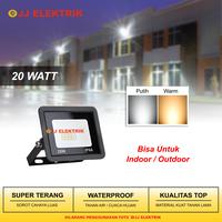 Gambar LED Sorot 20W Flood Light GARANSI Lampu Tembak 20 W Watt Outdoor - Putih dari JJELEKTRIK undefined 1 Tokopedia