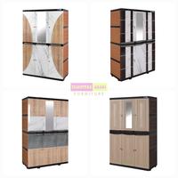 Gambar Olymplast lemari plastik pakaian 3 pintu full rak susun 4 best plast bestplast - BELLGA 3P RC dari Sejahtera Abadi Furniture undefined 2 Tokopedia