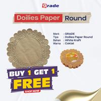 Gambar GRADE Doilies Paper Round Brown - Kertas Renda Alas Kue - B1 G1 - 3.5 dari Grade Paper Products undefined 1 Tokopedia