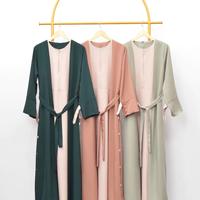 Gambar BAJU MUSLIM FASHION WANITA KOMBINASI GAMIS ABAYA KONDANGAN LEBARAN - Mocca, M dari aisahnuha undefined 2 Tokopedia
