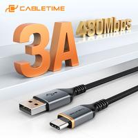 Gambar Kabel Charger USB to Type C 3A Fast Charging High Speed - Cabletime - 0.5M dari XLink Semarang undefined 2 Tokopedia
