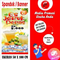 Gambar Spanduk banner Es jeruk Peras / Banner Es Jeruk Ukuran 50 x 100 cm dari Faishal Printing undefined 1 Tokopedia