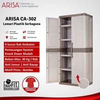 Gambar Lemari Plastik Serbaguna Dua Pintu Arisa - CA 302 - Abu-abu dari Global Surabaya undefined 1 Tokopedia