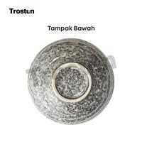 Gambar Mangkuk Keramik Matcha - Chawan Mixing Bowl - Black White Sakura dari Trosten undefined 3 Tokopedia