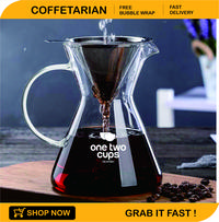 Gambar Coffee Maker Pot V60 Teko Kopi Barista 600ml + Filter - 500ml dari Coffetarian undefined 1 Tokopedia