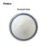 Gambar Mangkuk Keramik Matcha - Chawan Mixing Bowl - Black White Sakura dari Trosten undefined 2 Tokopedia