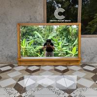 Gambar CERMIN WASTAFEL HAMBALAN PANJANG / KACA KAMAR MANDI PANJANG 120 × 80CM dari Cermin Berkah Cahaya undefined 2 Tokopedia