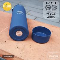 Gambar Botol Minum T-101 With Straw Thermos Doff Color 750ml Rubber Printing - Biru dari Maxhomeliving_NEW undefined 4 Tokopedia