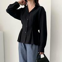 Gambar BM - Jirey Kemeja Wanita Lengan Panjang Office Formal Fashion KRA - Broken White dari Bee Mine Fashion undefined 4 Tokopedia