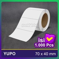 Gambar Label Barcode Yupo 70x40 mm 70 x 40 Kertas Stiker 70x40mm Core 3 Inch dari Barcode Store Solutions undefined 1 Tokopedia