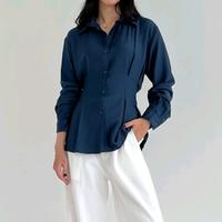 Gambar BM - Jirey Kemeja Wanita Lengan Panjang Office Formal Fashion KRA - Broken White dari Bee Mine Fashion undefined 3 Tokopedia