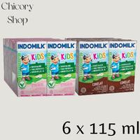 Gambar INDOMILK Kids Susu UHT Strawberry / Coklat 6 x 115 ml - Strawberi dari ChicoryShop~ undefined 1 Tokopedia