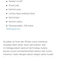 Gambar Philips Airfryer HD9200 - Garansi 2 Tahun, Hitam, Tidak Ada Informasi Tambahan Tentang Spesifikasi atau Fitur Lainnya dari SekawanGroup undefined 5 Tokopedia