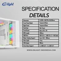 Gambar ENLIGHT Z8 Black / White Casing Tampered Glass M-ATX Include 3 FAN - Putih dari Starcomp Origin undefined 3 Tokopedia