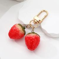 Gambar Gantungan Kunci Buah Strawberry/Keychain Mini Strawberry With Love - # B dari Arjun@ Store undefined 5 Tokopedia