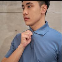 Gambar Kaos Baju PoLo Shirt Berkerah Polos Biru Cowok Lengan Pendek Katun - M dari Jdmstore undefined 5 Tokopedia