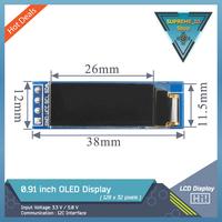 Gambar 0.91 inch 128x32 px pixels I2C IIC OLED LCD Screen Display | 3.3-5Vdc - Putih dari Supreme ID undefined 5 Tokopedia