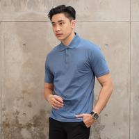 Gambar Kaos Baju PoLo Shirt Berkerah Polos Biru Cowok Lengan Pendek Katun - M dari Jdmstore undefined 3 Tokopedia
