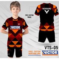 Gambar Setelan jersey dan celana badminton victor anak kaos bulutangkis baju - Biru, 0 dari Toko Tyui undefined 2 Tokopedia
