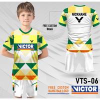 Gambar Setelan jersey dan celana badminton victor anak kaos bulutangkis baju - Biru, 0 dari Toko Tyui undefined 3 Tokopedia