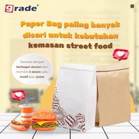Gambar GRADE Paperbag V Tahan Minyak - Kantong Greaseproof FREE DOILY BROWN - #4 / S Polos dari Grade Paper Products undefined 5 Tokopedia