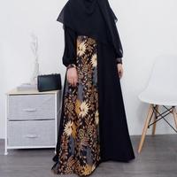 Gambar Best Batik | Abaya Etnik Couple | Gamis Couple By Alfath Gamis - Hitam gold, XL dari sonyrege undefined 3 Tokopedia