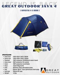 Gambar TENDAKI Borneo 4 double layer Tenda Outdoor-Camping-Hiking - Borneo 4 orange dari TENDAKI undefined 1 Tokopedia