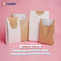 Gambar GRADE Paperbag V Tahan Minyak - Kantong Greaseproof FREE DOILY BROWN - #4 / S Polos dari Grade Paper Products undefined 4 Tokopedia