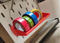 Gambar tape rolls holder tempat solasi selotip - pegboard 5K4D15 compatible - isi 2, Hitam dari klin's undefined 1 Tokopedia