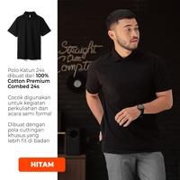 Gambar Kaos Baju PoLo Shirt Berkerah Polos Hitam Cowok Lengan Pendek Katun - M dari Jdmstore undefined 1 Tokopedia