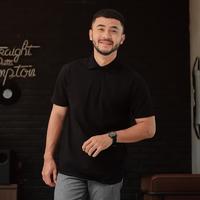 Gambar Kaos Baju PoLo Shirt Berkerah Polos Hitam Cowok Lengan Pendek Katun - M dari Jdmstore undefined 3 Tokopedia