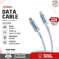 Gambar VIVAN VXCC120S Kabel Cable Data Charging PD 60W TYPE C 120cm Android dari RAMSOBNOO undefined 1 Tokopedia