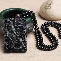 Gambar Kalung Dewa Kwan Kong / Dewa Perang Batu Obsidian Hitam Asli dari SeeYouJewelry undefined 4 Tokopedia