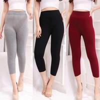 Gambar Hot - Legging Pendek 7per8 HW Import Polos / Fashion Wanita / Legging - Abu Tua dari Anielle Aileen undefined 5 Tokopedia