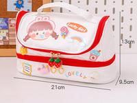 Gambar Chibi Home Care Tempat Pensil Lucu Travel Make Up + logo timbul - pink timbul dari Chibi Home Care undefined 5 Tokopedia