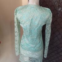 Gambar Kebaya Brukat Hijau Mint V Neck Furing Kondangan Wisuda - preloved dari Baju Murah Store JKT x wahyunips undefined 5 Tokopedia