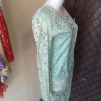 Gambar Kebaya Brukat Hijau Mint V Neck Furing Kondangan Wisuda - preloved dari Baju Murah Store JKT x wahyunips undefined 4 Tokopedia