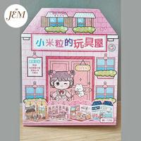 Gambar Buku Aktivitas Mainan Orang dan Stiker Rumah Pink dengan 4 Ruangan 3D dari JEM_Shop undefined 1 Tokopedia
