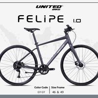 Gambar sepeda Hybrid Gravel UNITED FELIPE 1.0 alloy - gy gy dari Hk store2 undefined 1 Tokopedia